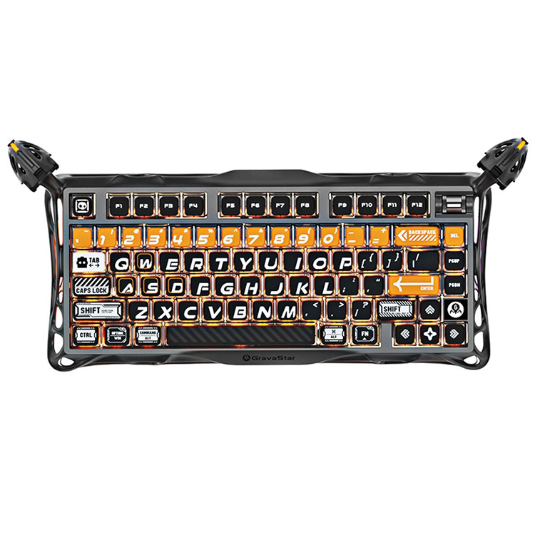 خرید کیبورد GravaStar Mercury K1 Pro - بی‌سیم - سوییچ مکانیکی خطی با قابلیت تعویض سریع - طرح CyberFlare